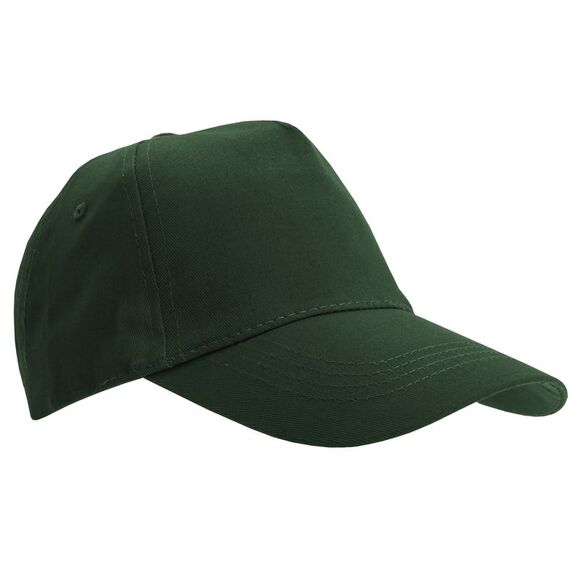 SOLS Unisex Buzz 5 Panel Baseball Cap / Forest Green - Picture 1 of 5